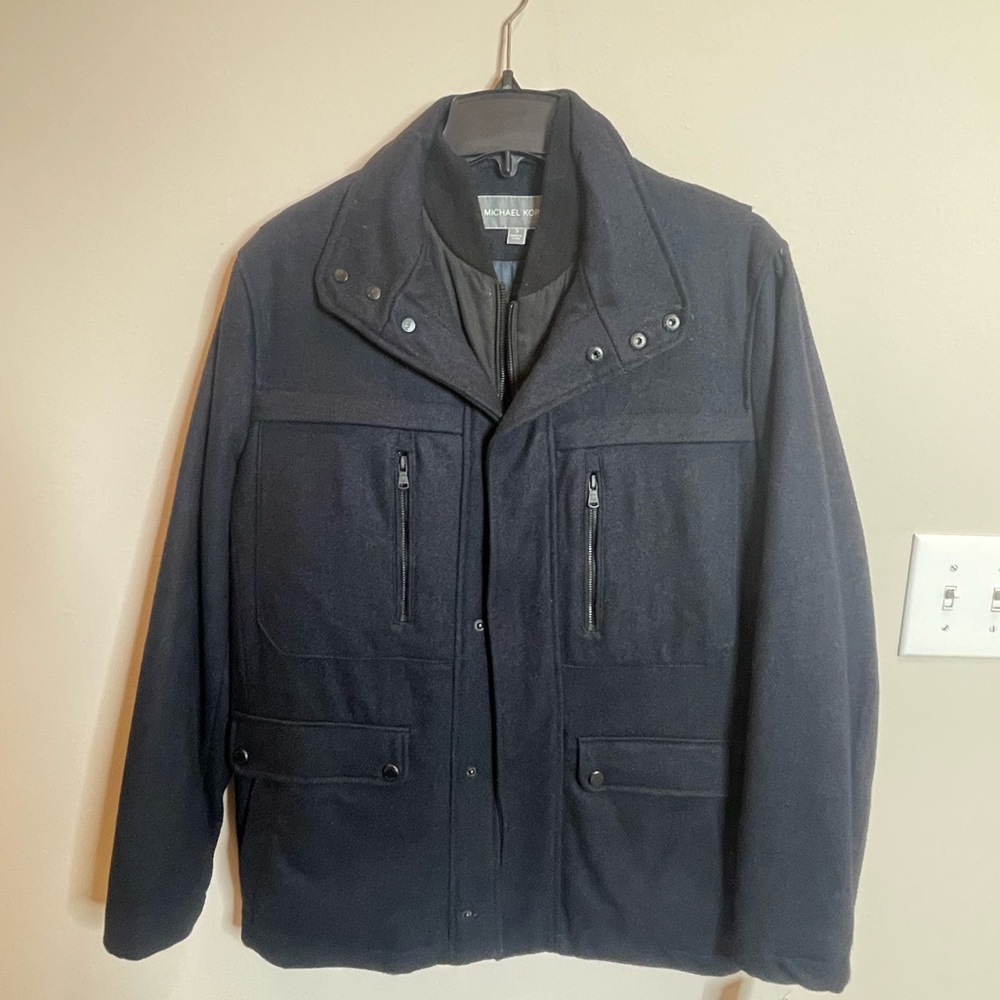Michael Kors Wool Navy Heather Jacket Size S